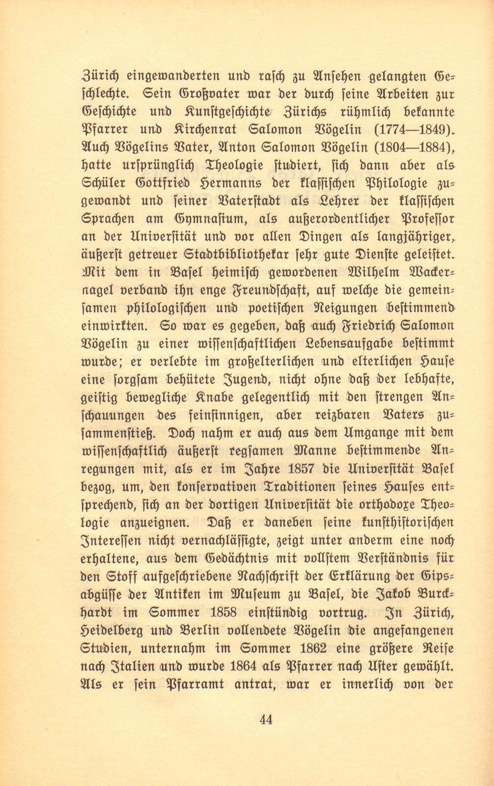 Briefe Jakob Burckhardts an Salomon Vögelin – Seite 2