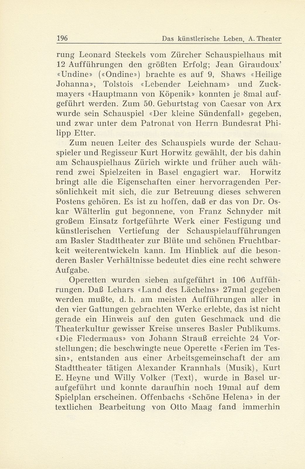 Das künstlerische Leben in Basel vom 1. Oktober 1945 bis 30. September 1946 – Seite 5