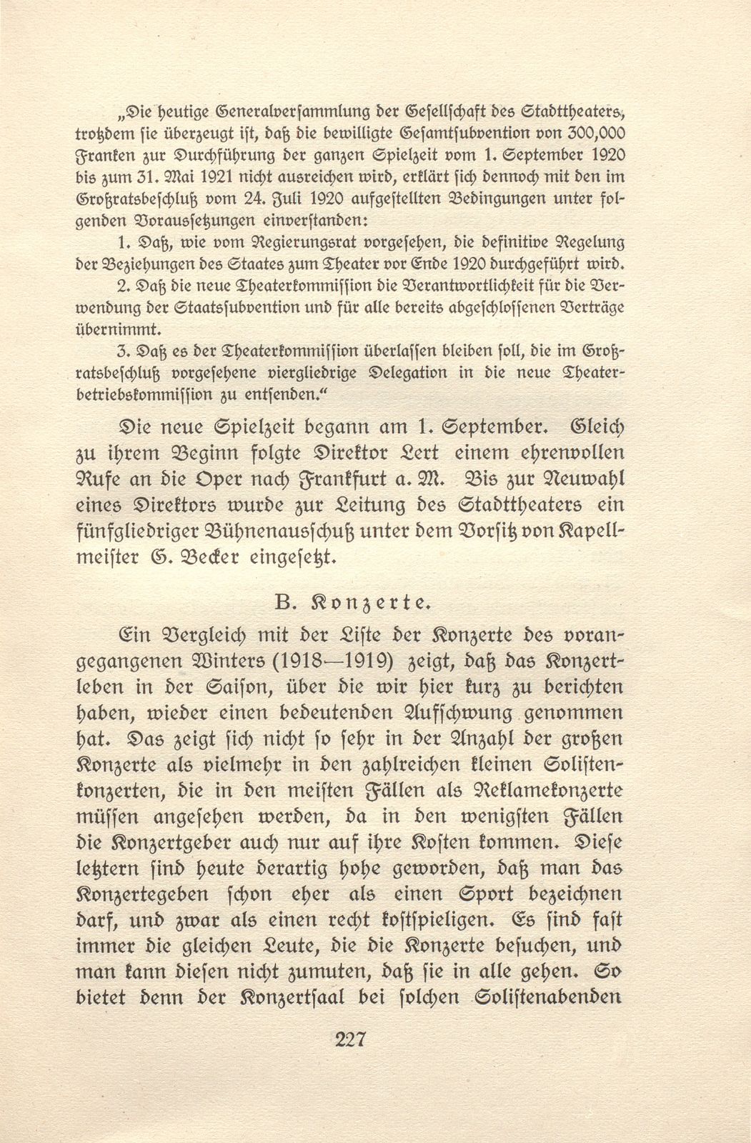 Das künstlerische Leben in Basel vom 1. November 1919 bis 31. Oktober 1920 – Seite 1