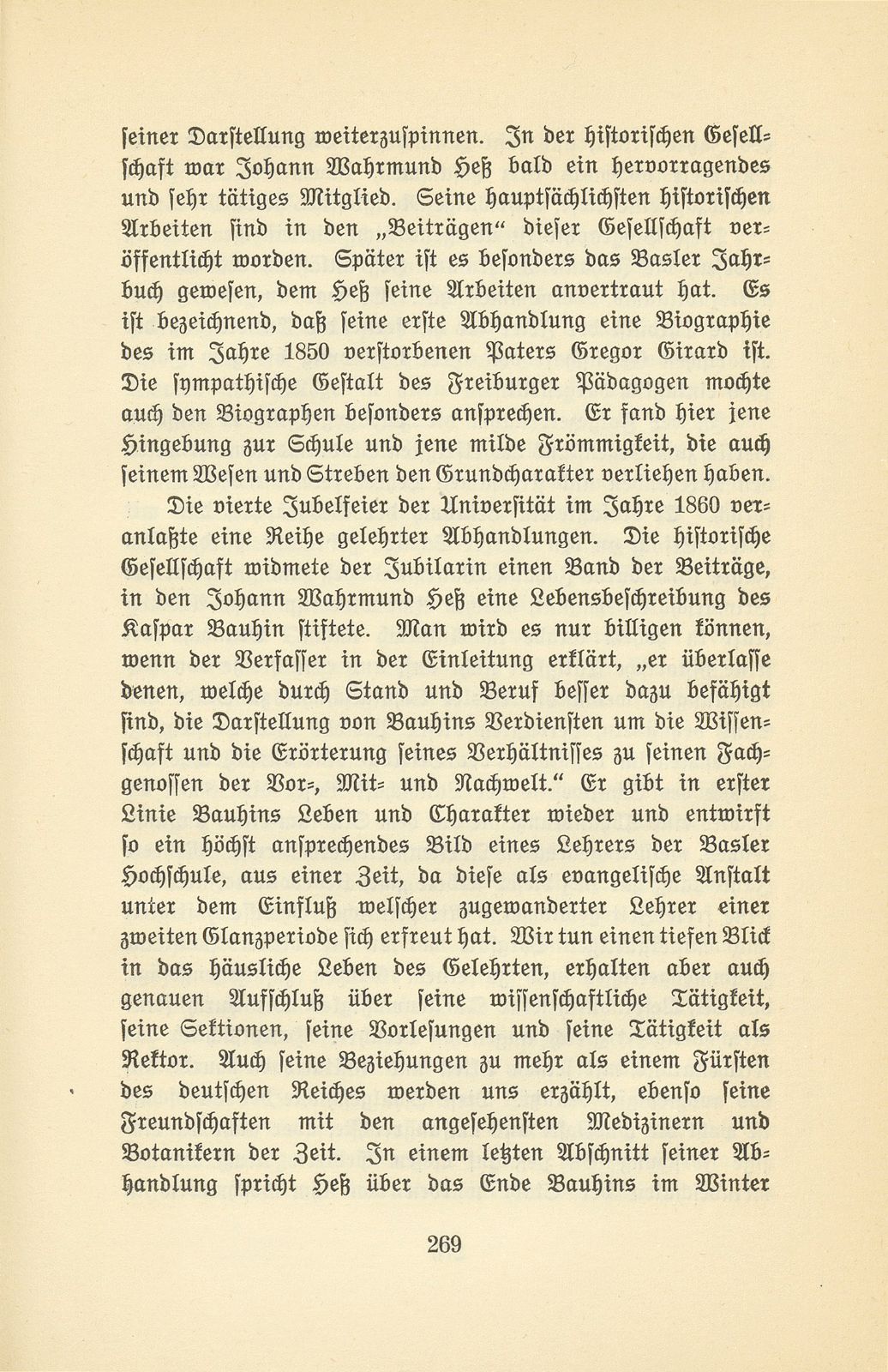 Zur Erinnerung an zwei Basler Schulmänner und Historiker [J.W. Hess und Dr. F. Fäh] – Seite 3