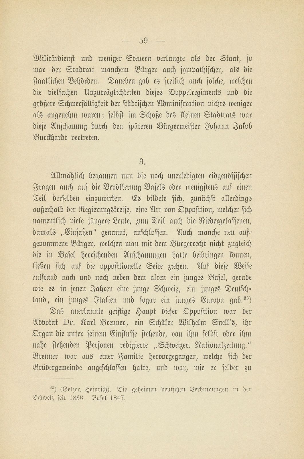 Basel zur Zeit der Freischarenzüge und des Sonderbunds – Seite 15