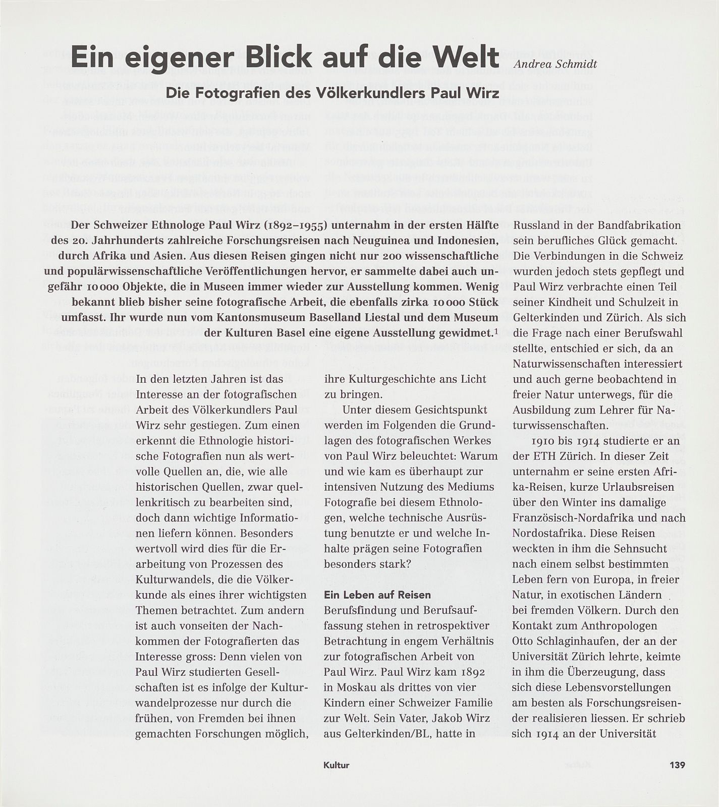 Ein eigener Blick auf die Welt – Seite 1