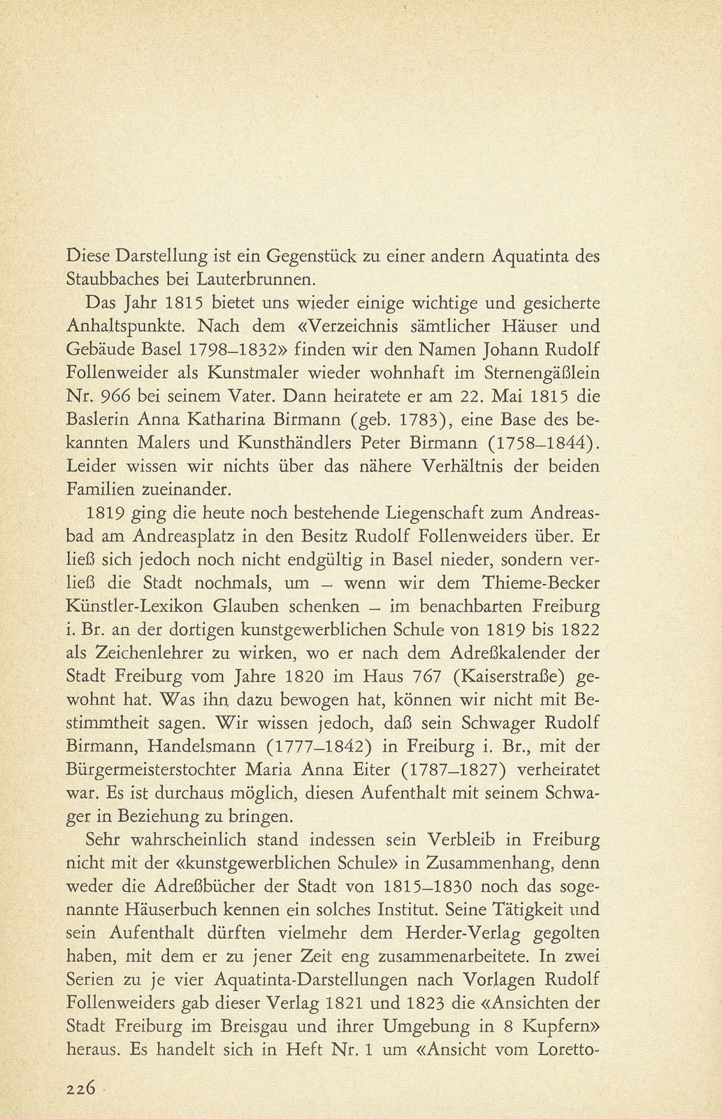 Zwei Maler aus dem alten Basel: Johann Rudolf Follenweider-Birmann (1774-1847) und Adolf Follenweider-Otto (1823-1894) – Seite 10