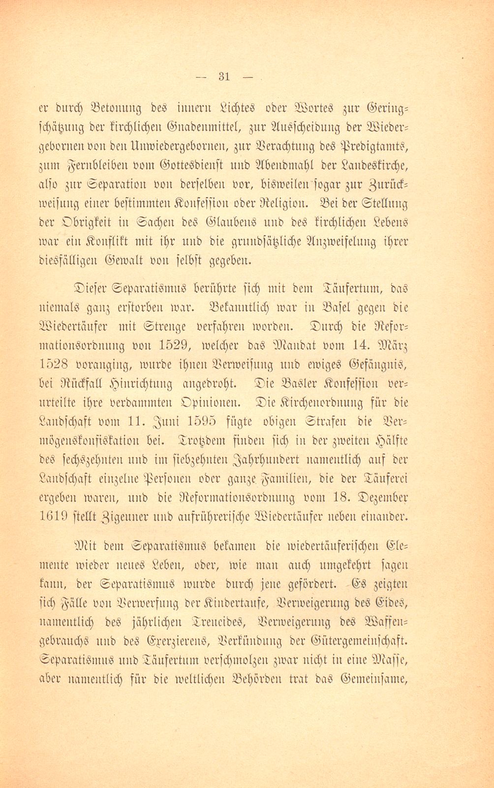 Die Basler Separatisten im ersten Viertel des XVIII. Jahrhunderts – Seite 2