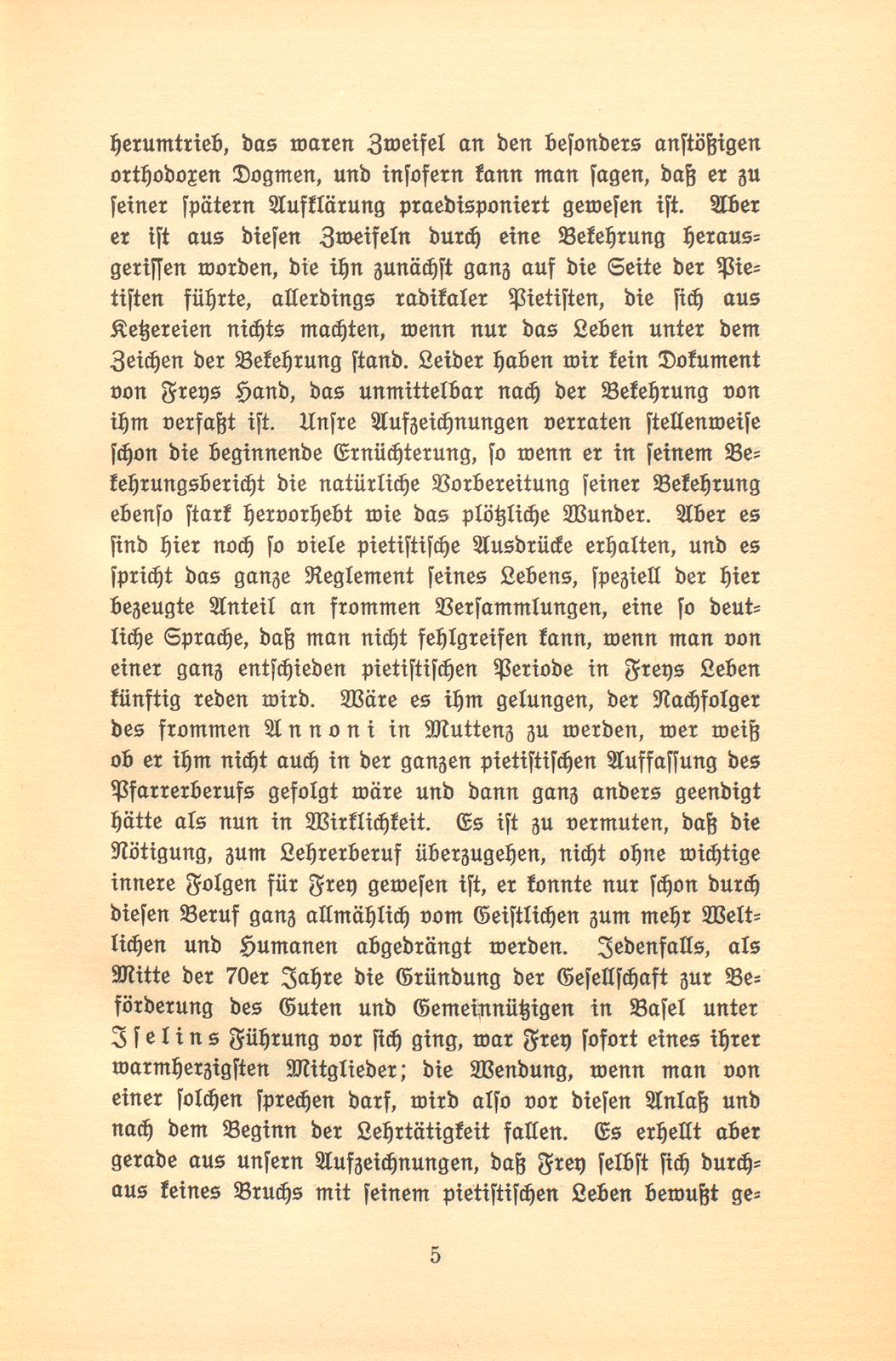 Aus den Papieren eines Pietisten und Aufklärers. [Joh. Frey] – Seite 5