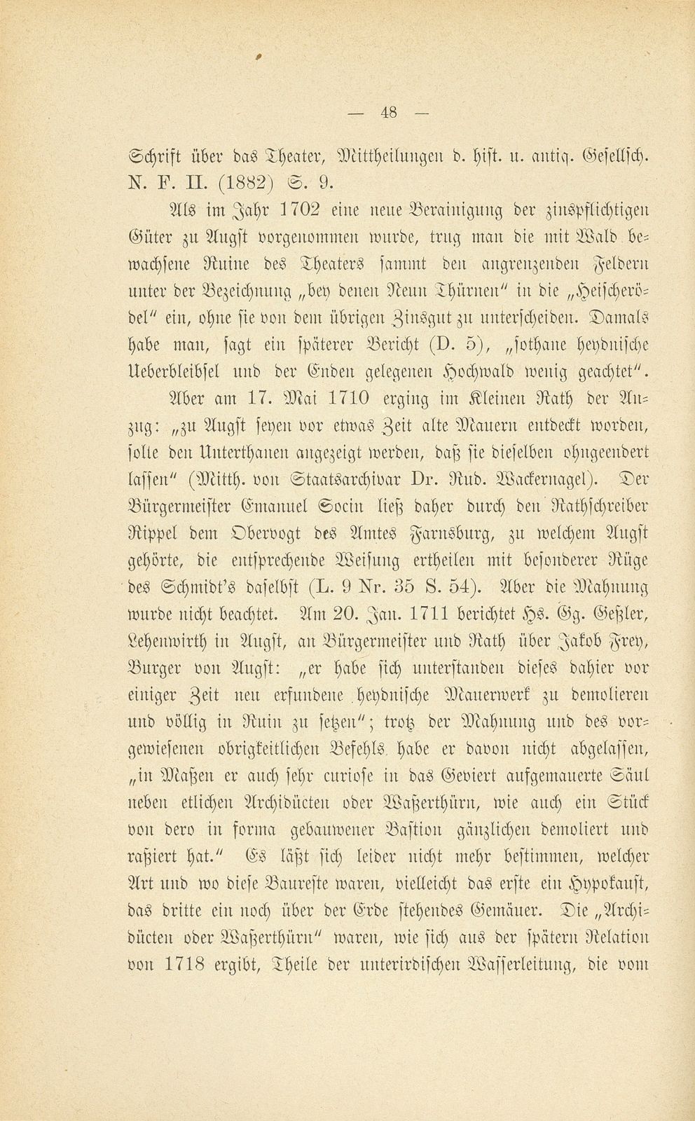 Zerstörung und Erhaltung der römischen Ruinen zu Augst – Seite 13