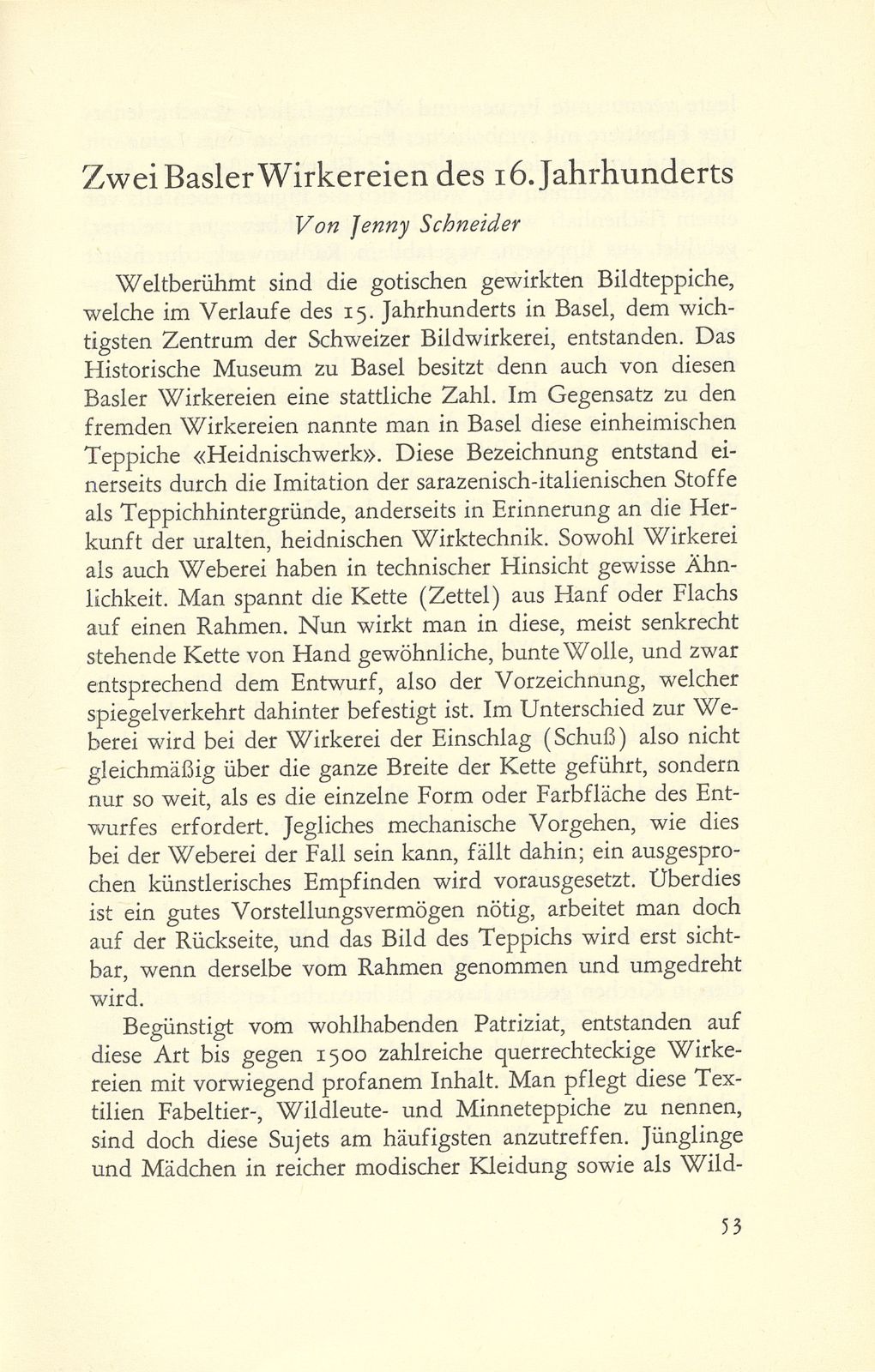 Zwei Basler Wirkereien des 16. Jahrhunderts – Seite 1