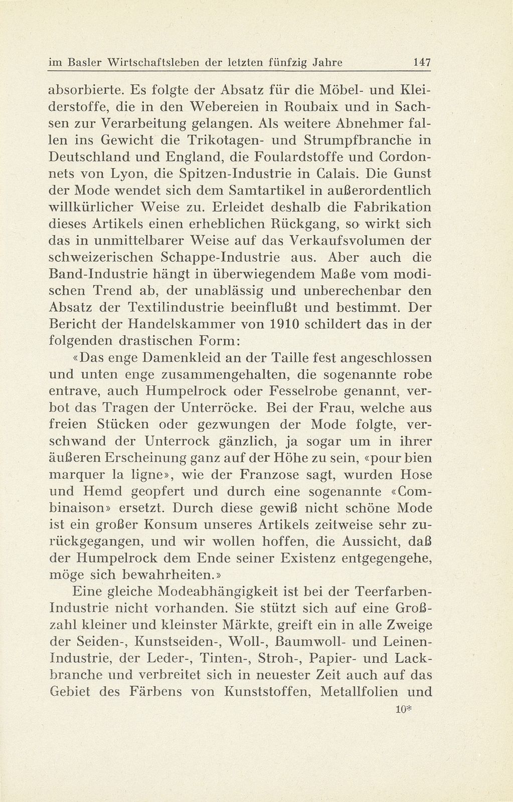 Seidenband, Schappe und Farbstoffe im Basler Wirtschaftsleben der letzten fünfzig Jahre – Seite 6