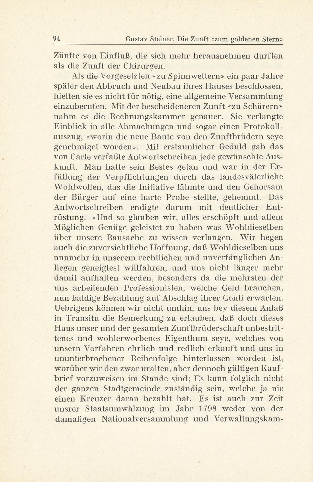 Die Zunft ‹zum goldenen Stern› im 19. Jahrhundert – Seite 26