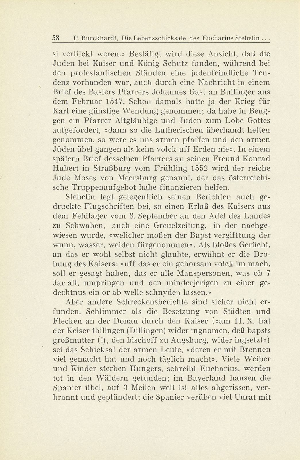 Die Lebensschicksale des Eucharius Stehelin und seine Zeitungsberichte aus dem Schmalkaldischen Krieg – Seite 24