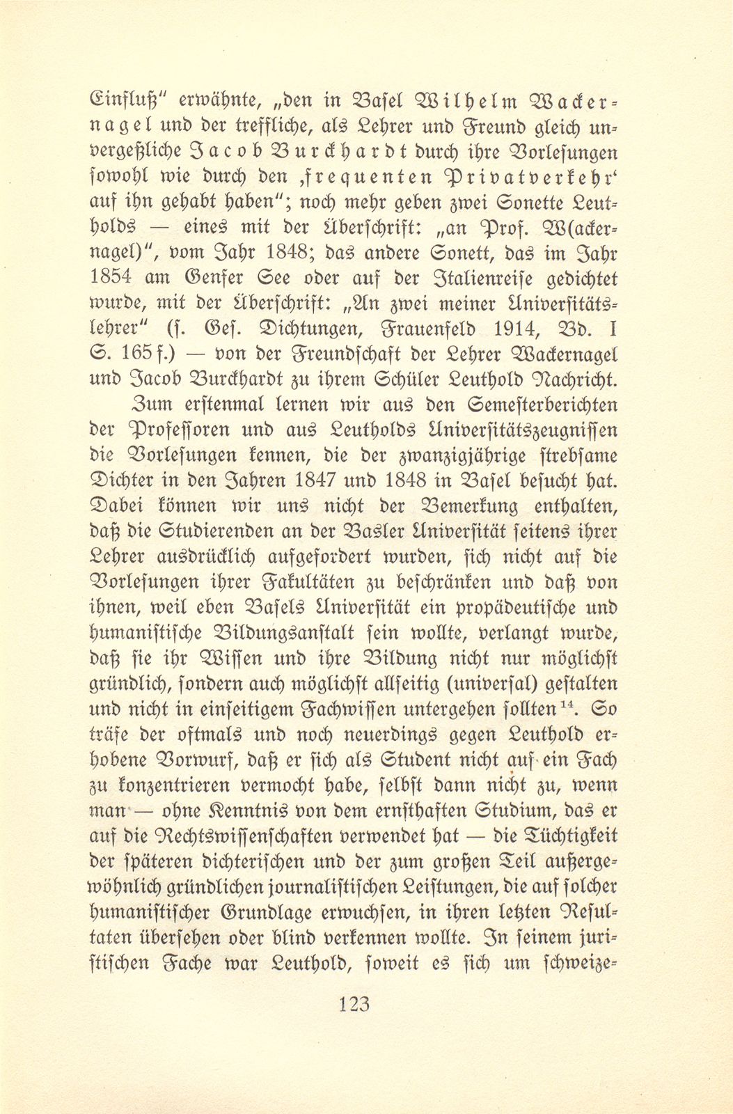 Der Dichter Heinrich Leuthold als Student an der Universität Basel – Seite 11