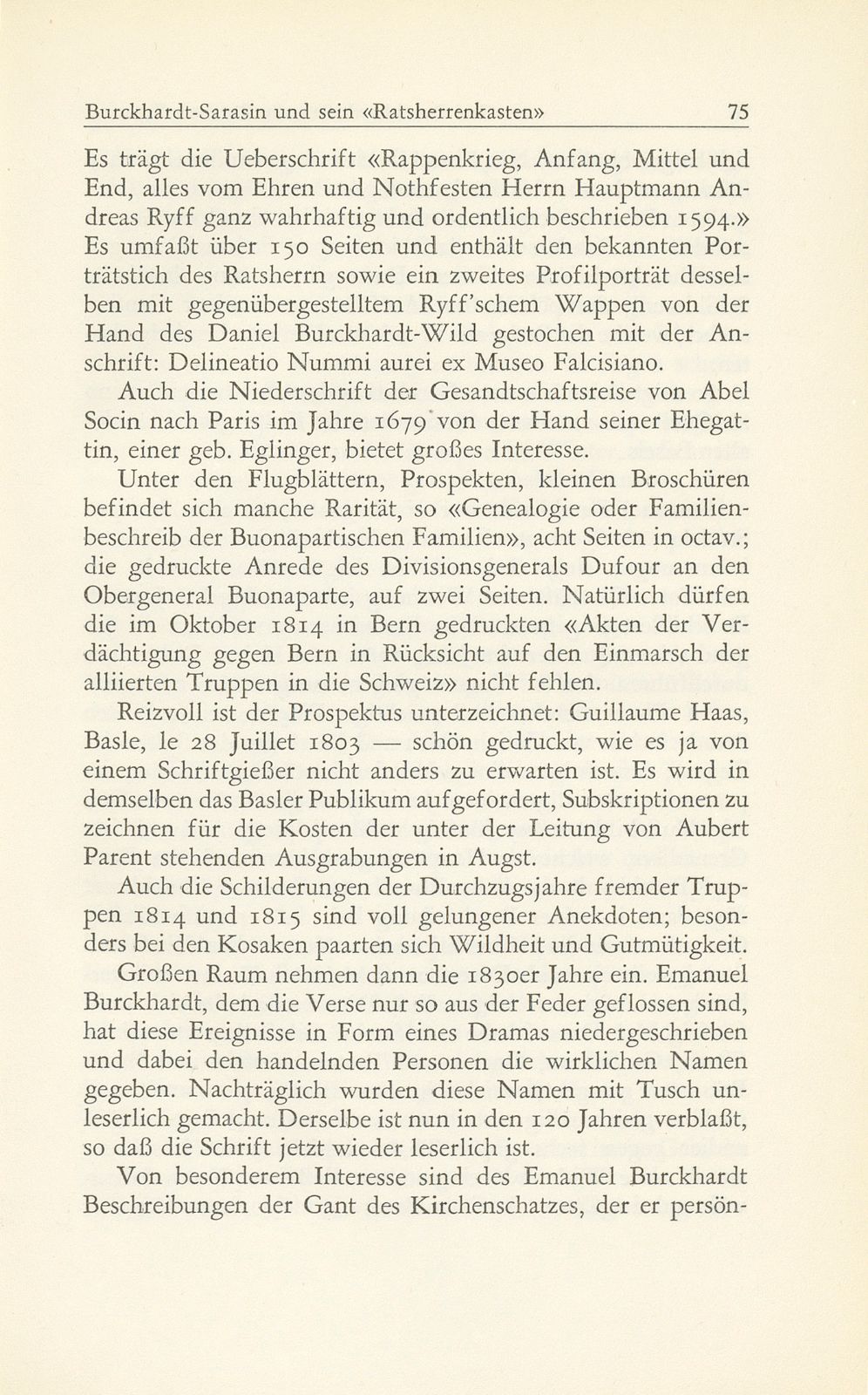 Ratsherr Emanuel Burckhardt-Sarasin und sein ‹Ratsherrenkasten› – Seite 9