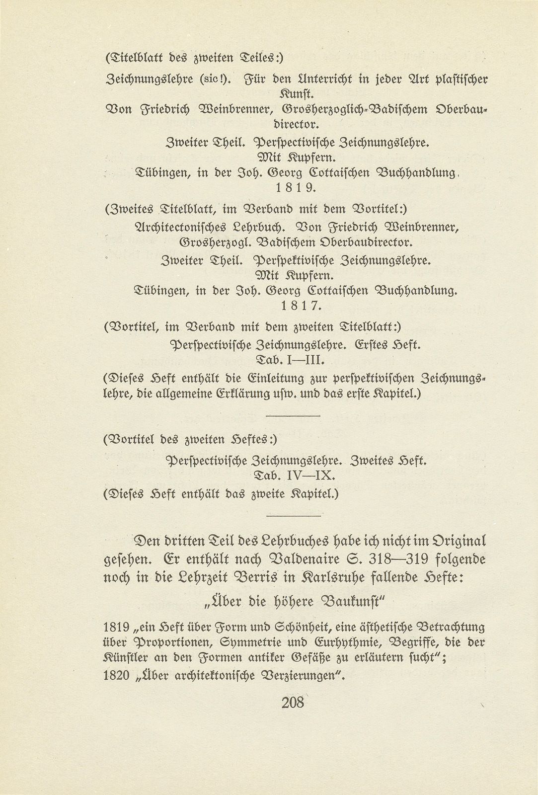 Melchior Berri. (Ein Beitrag zur Kultur des Spätklassizismus.) – Seite 32