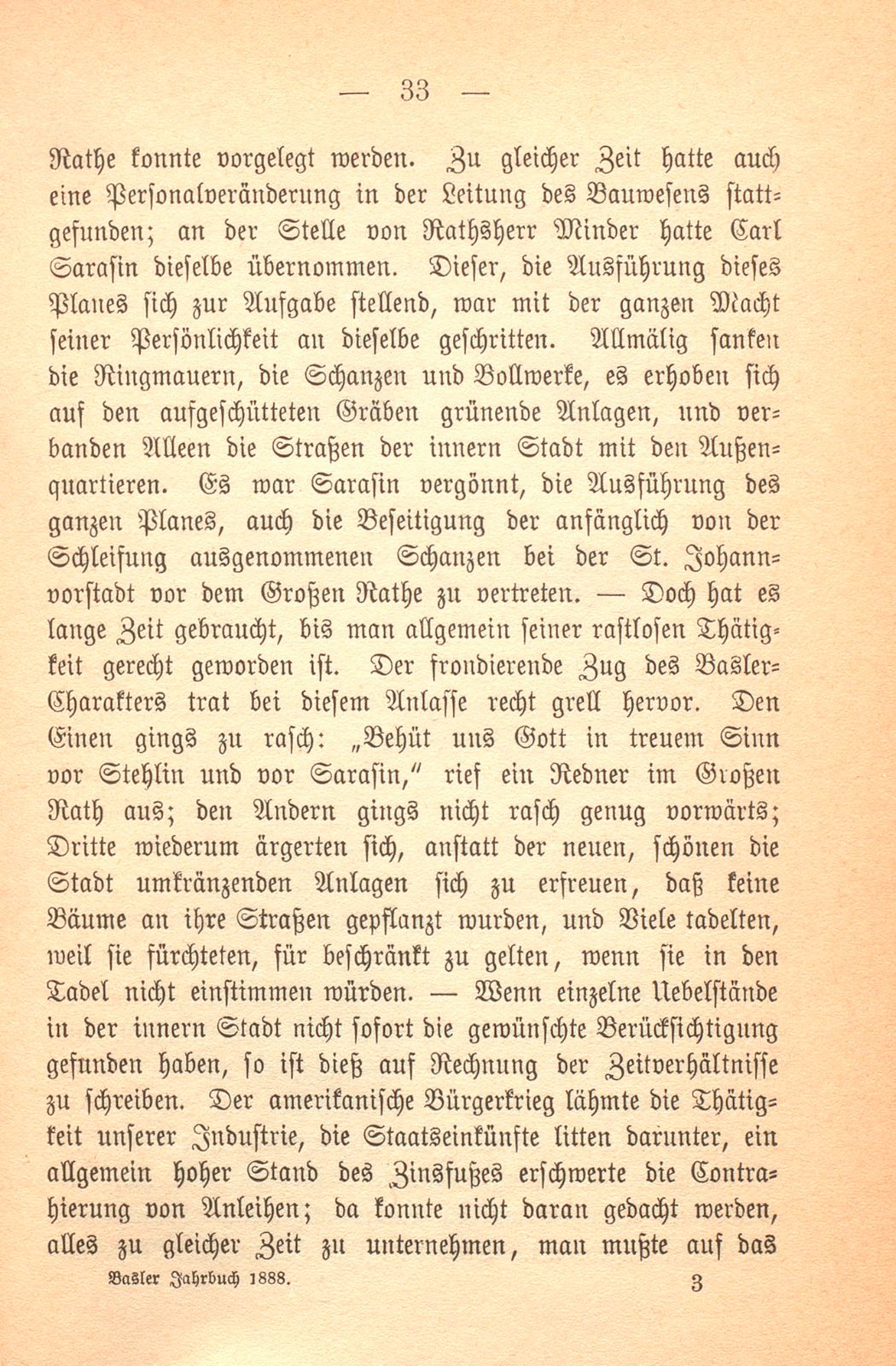 Erinnerungen an Carl Felix Burckhardt und Gottlieb Bischoff, Bürgermeister und Staatsschreiber zu Basel – Seite 33