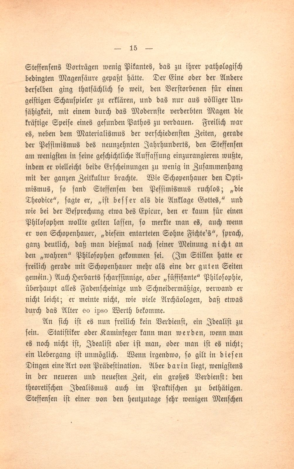 Erinnerungen an Karl Steffensen, Professor der Philosophie – Seite 15