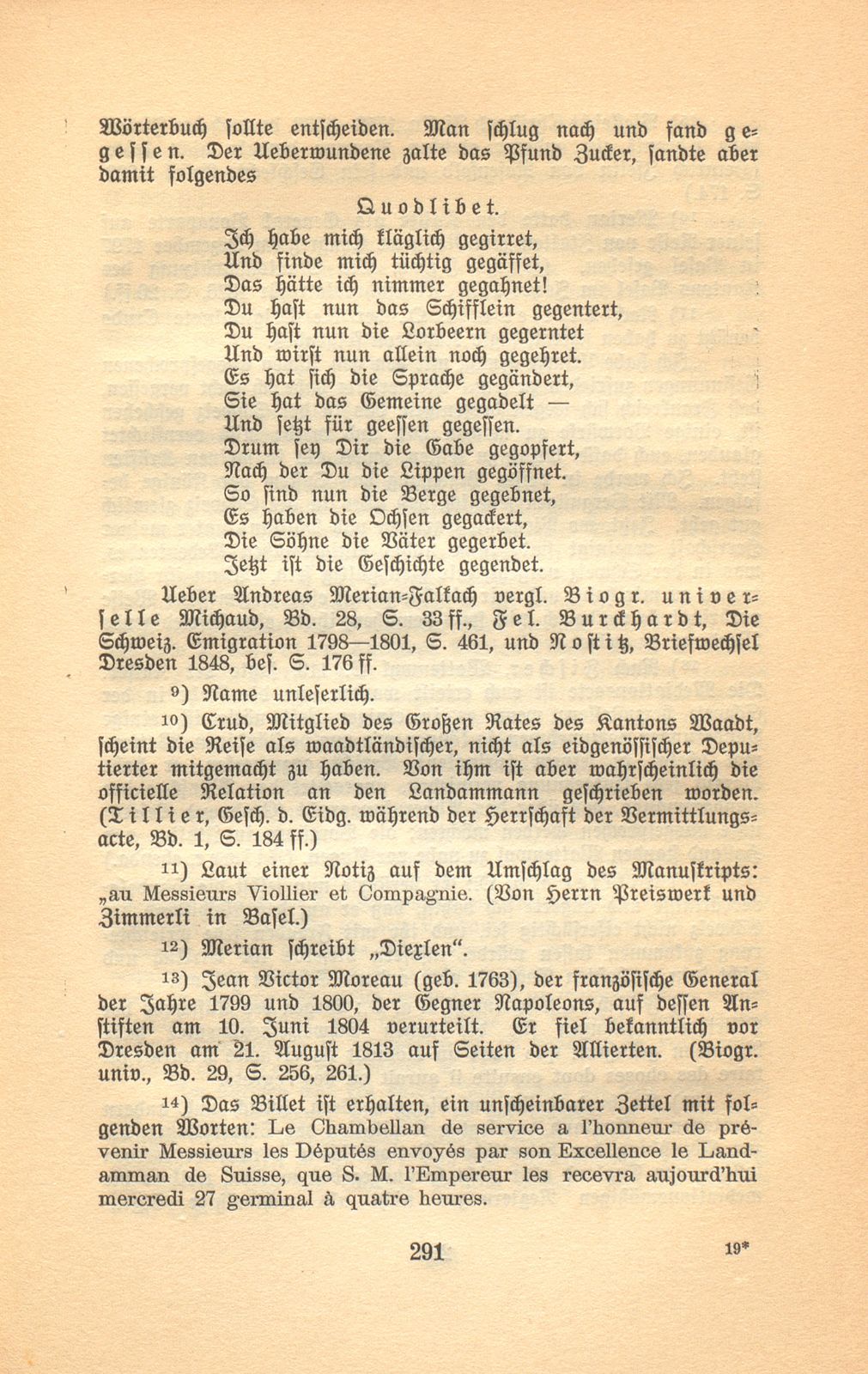 Bürgermeister Andreas Merians Reyssbeschreibung nach Chambéry zur Complimentierung des französischen Kaisers als König von Italien April 1805 – Seite 18