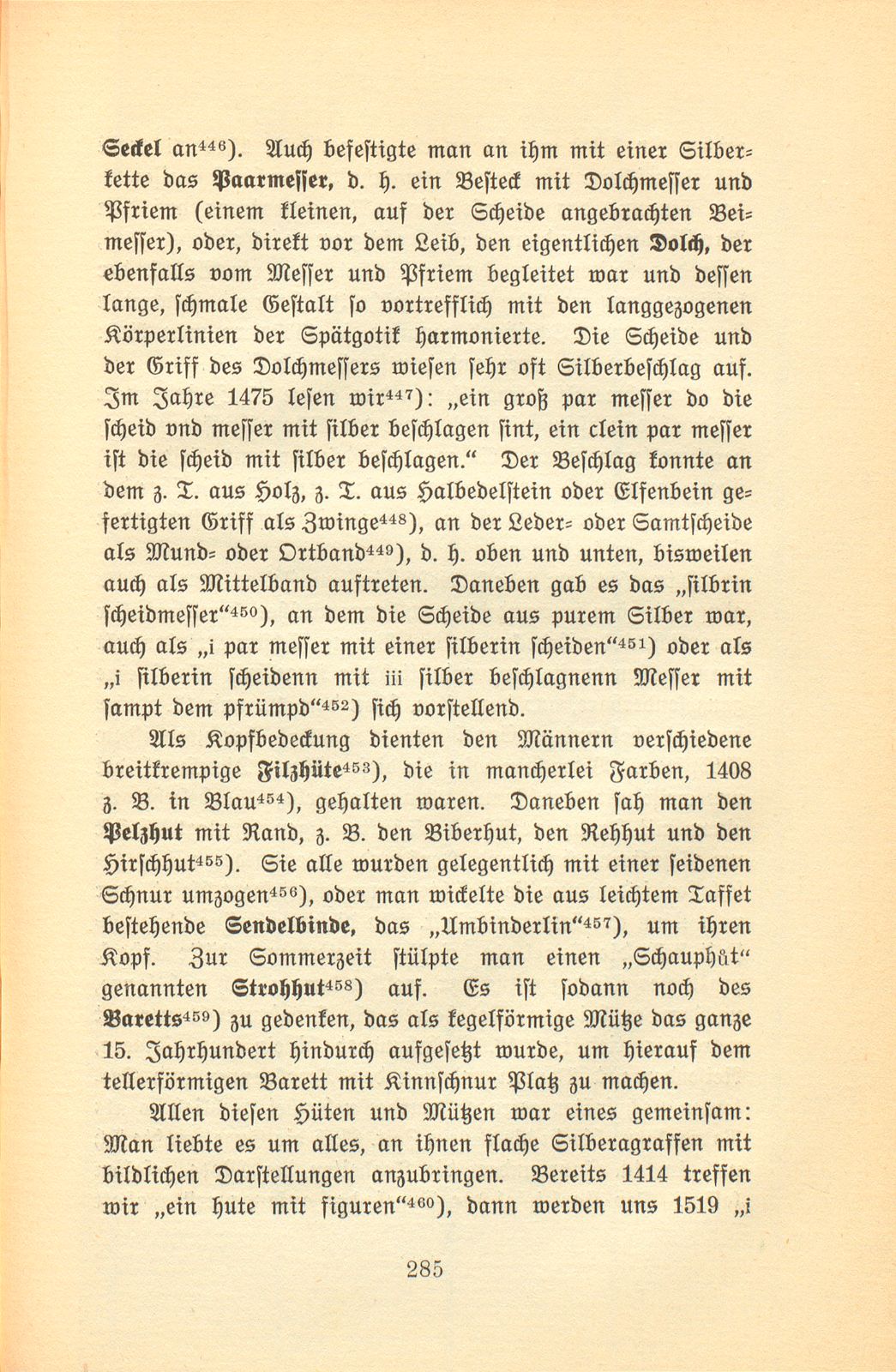 Der Basler Hausrat im Zeitalter der Spätgotik. (An Hand der schriftlichen Überlieferung.) – Seite 45