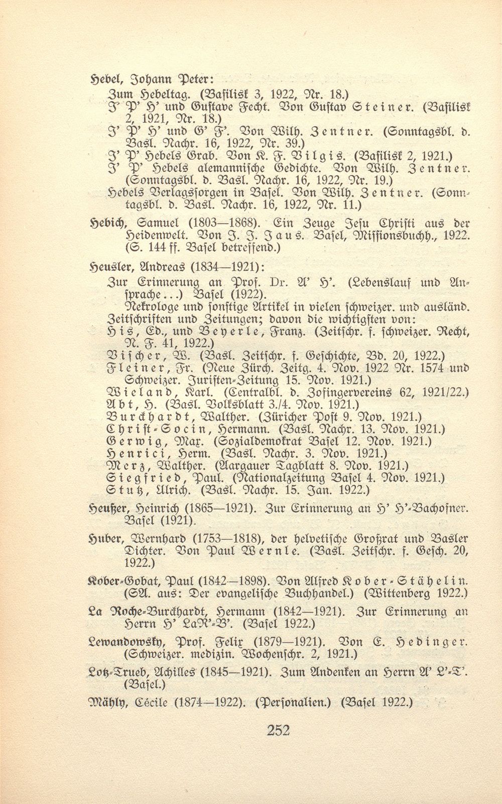 Basler Bibliographie 1922 – Seite 10