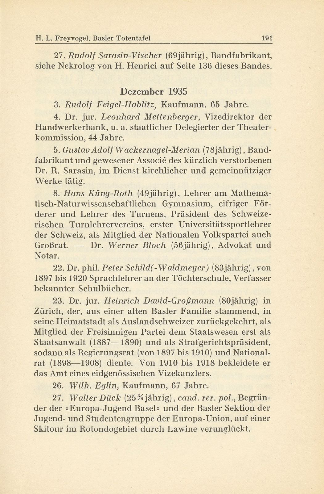 Basler Totentafel vom 1. Oktober 1935 bis 31. September 1936 – Seite 2