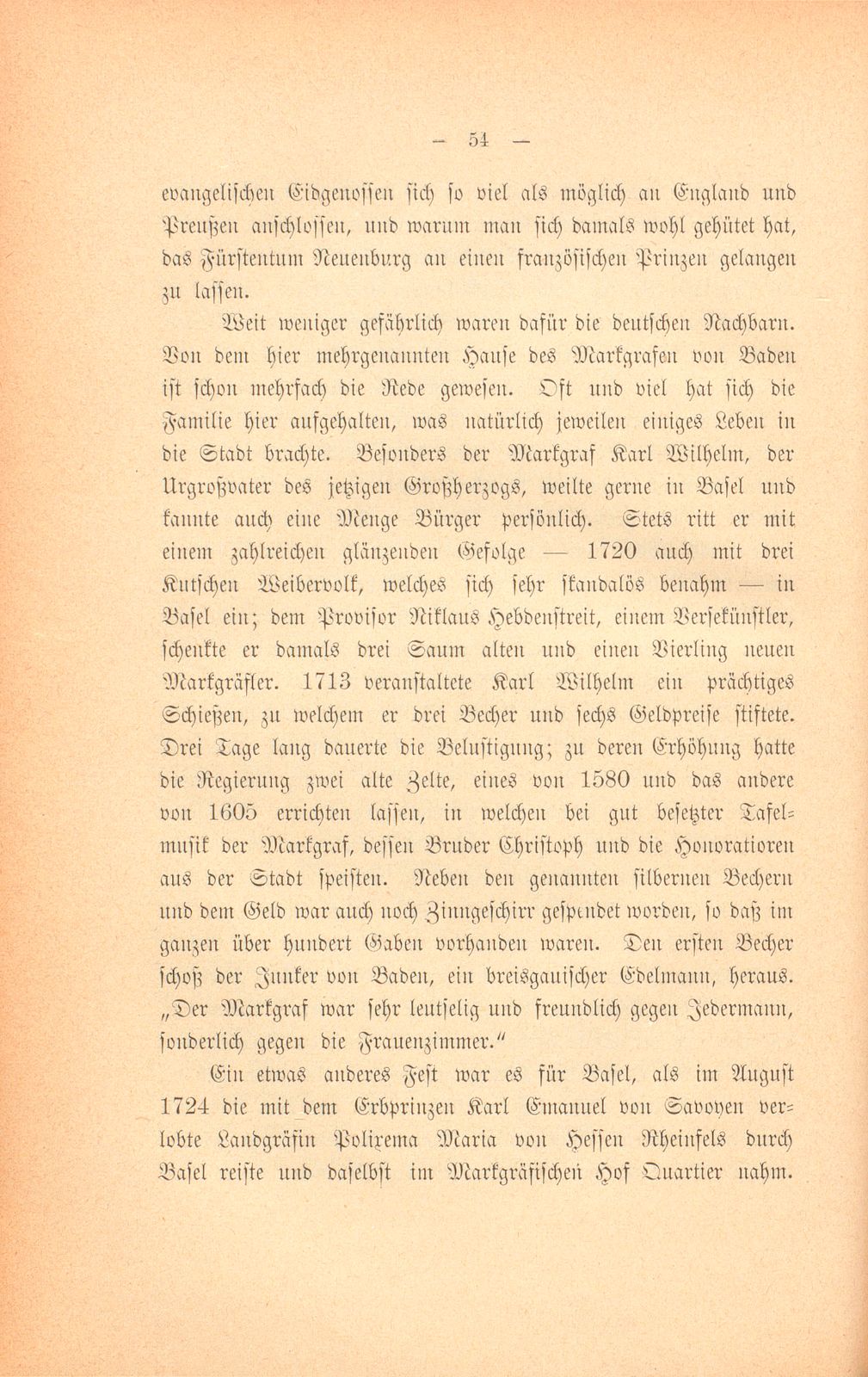 Mitteilungen aus einer Basler Chronik des beginnenden XVIII. Jahrhunderts [Sam. v. Brunn] – Seite 34