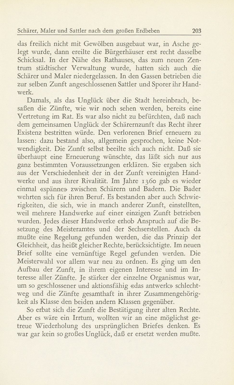 Zur Erneuerung des Zunftbriefes der Schärer, Maler und Sattler nach dem grossen Erdbeben – Seite 4