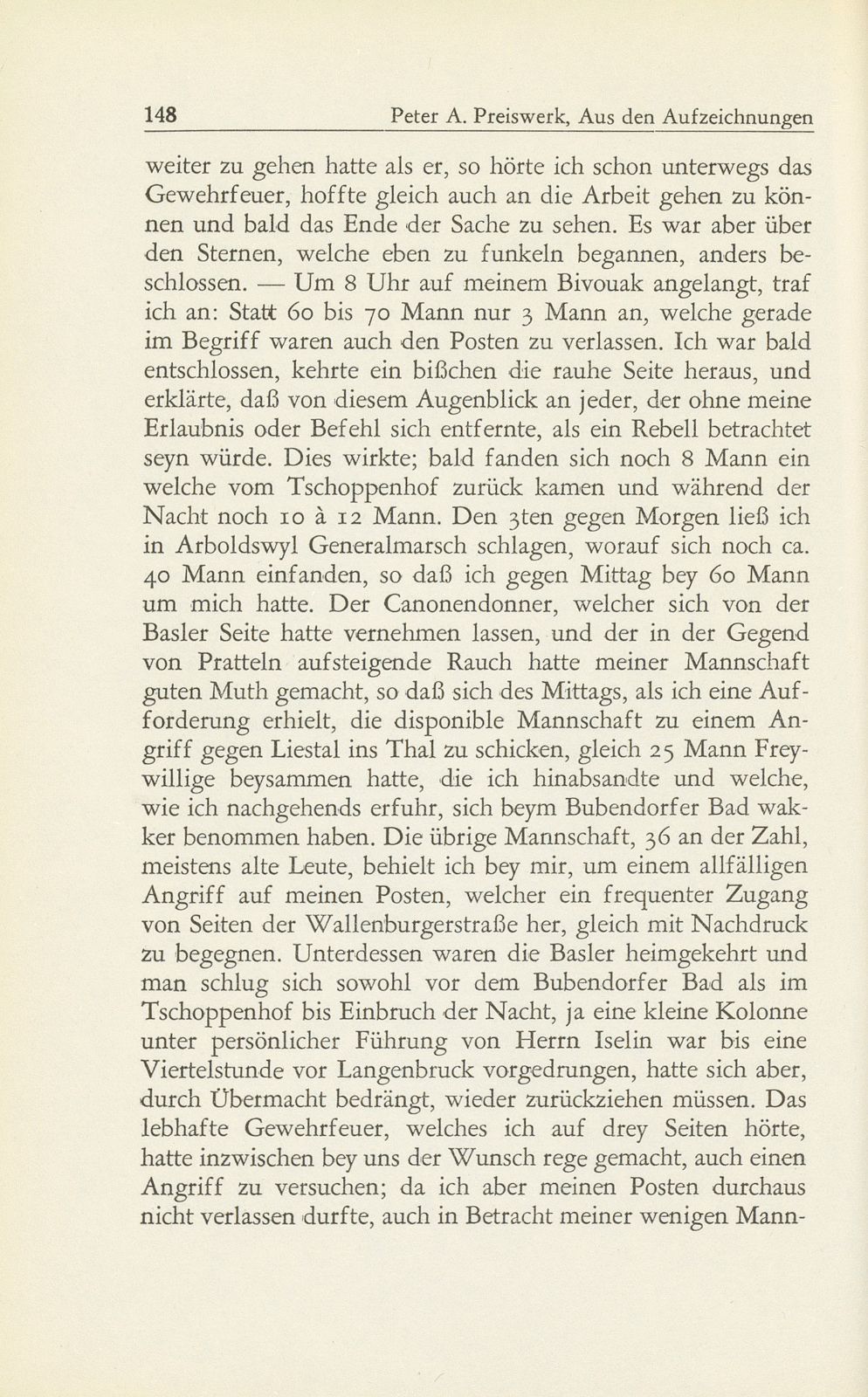 Aus den Aufzeichnungen des Hieronymus Bernoulli-Respinger – Seite 12