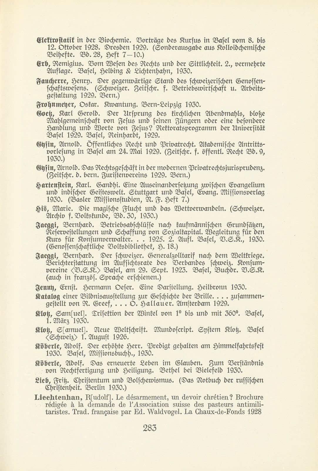 Basler Bibliographie 1930 – Seite 25