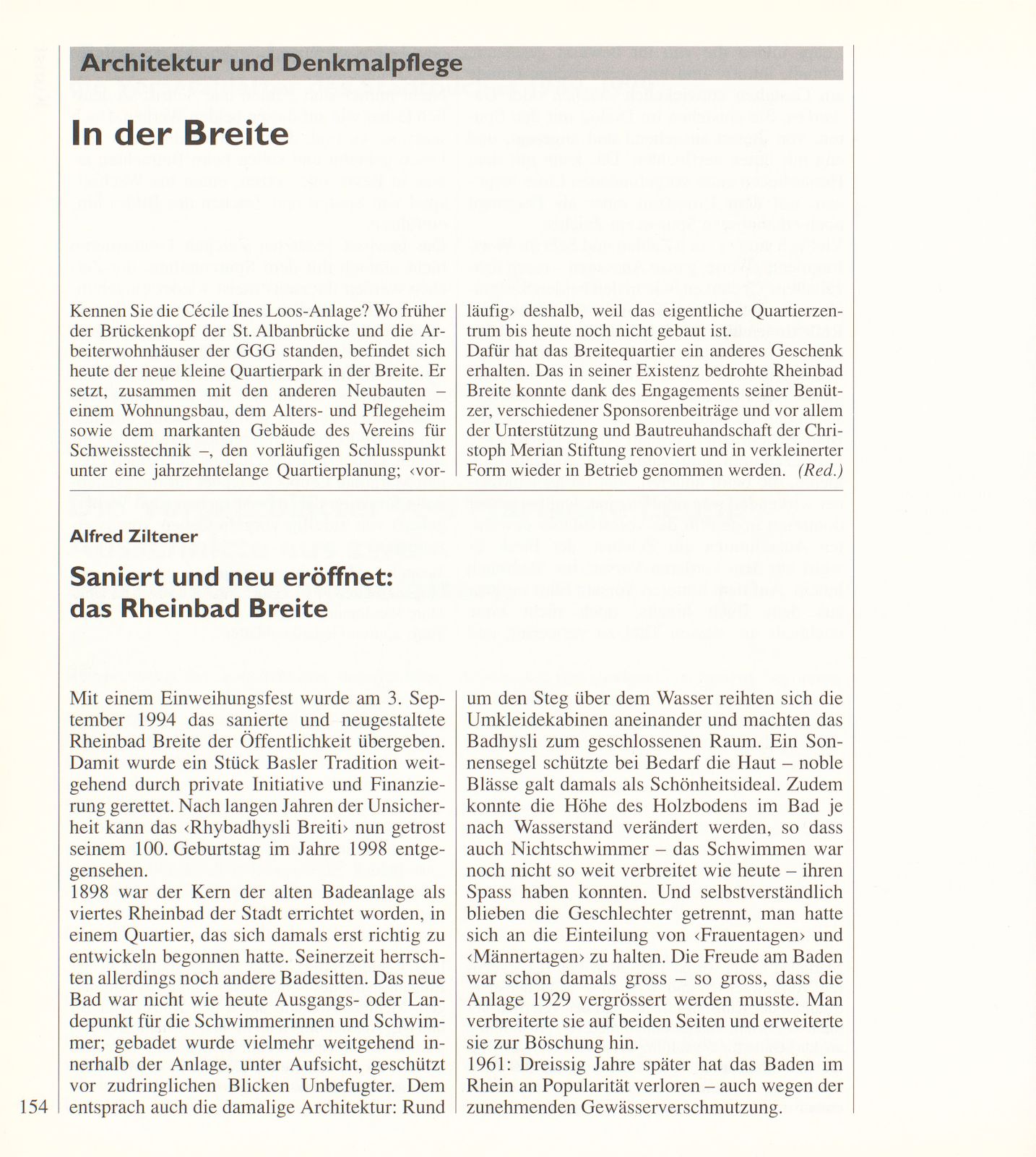 In der Breite – Seite 1