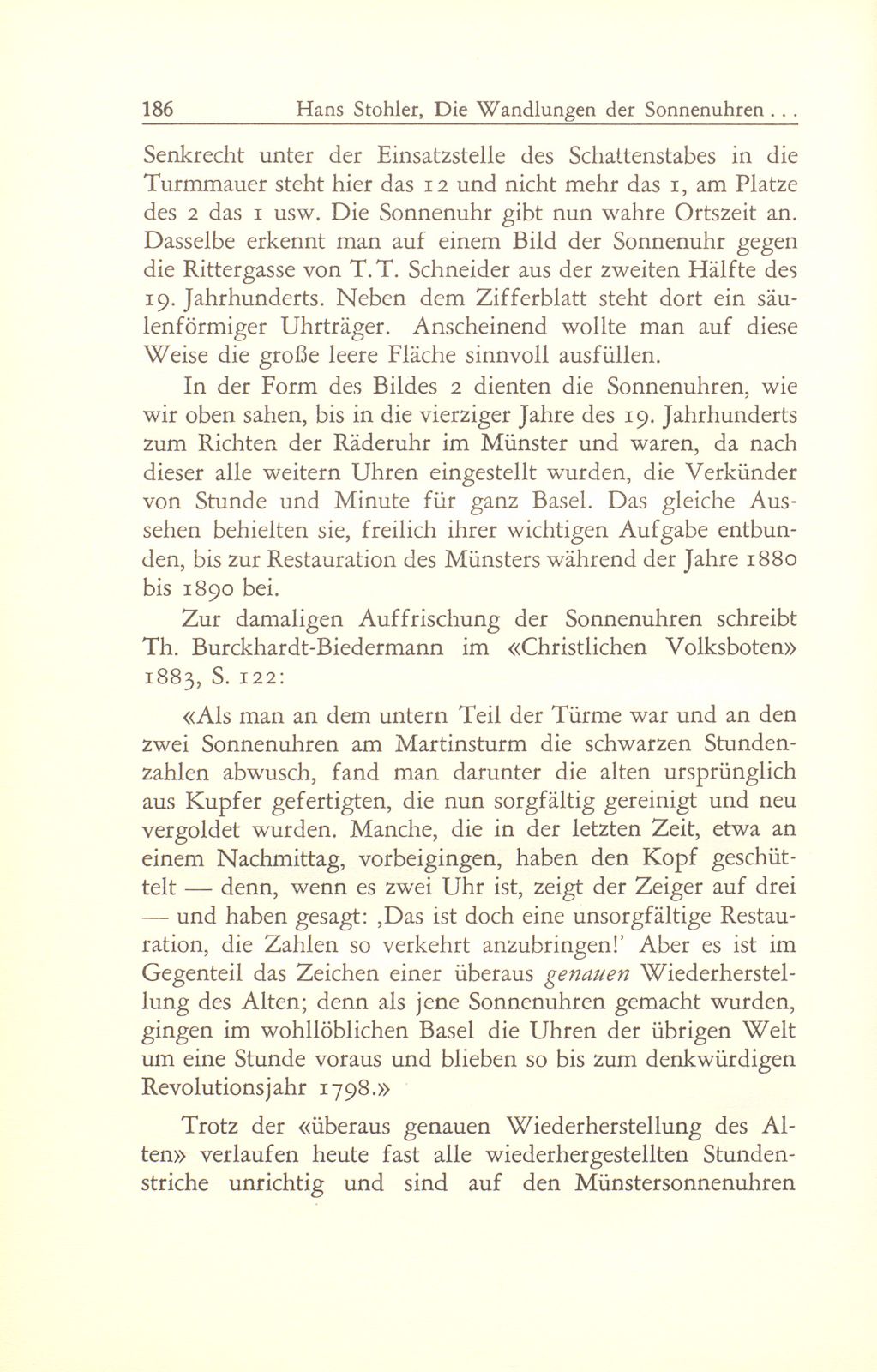 Die Wandlungen der Sonnenuhren am Basler Münster und die Basler Zeitmessung seit 1798 – Seite 16