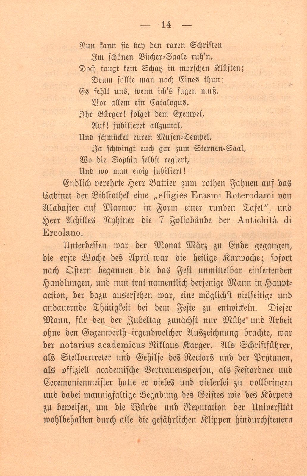 Die dritte Säcularfeier der Universität Basel 1760 – Seite 14