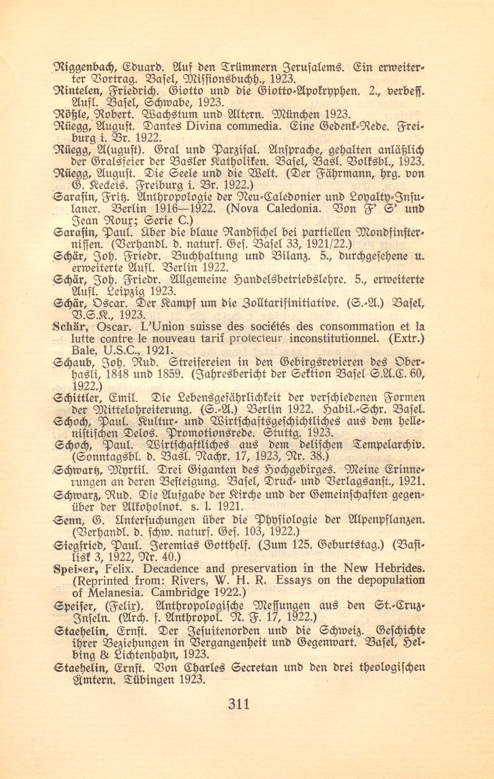 Basler Bibliographie 1923 – Seite 19