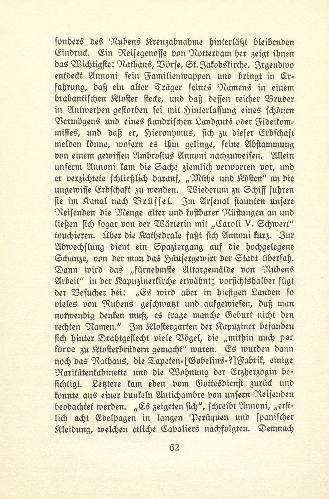 Aus den Wanderjahren des Hieronymus Annoni (1697-1770) – Seite 19