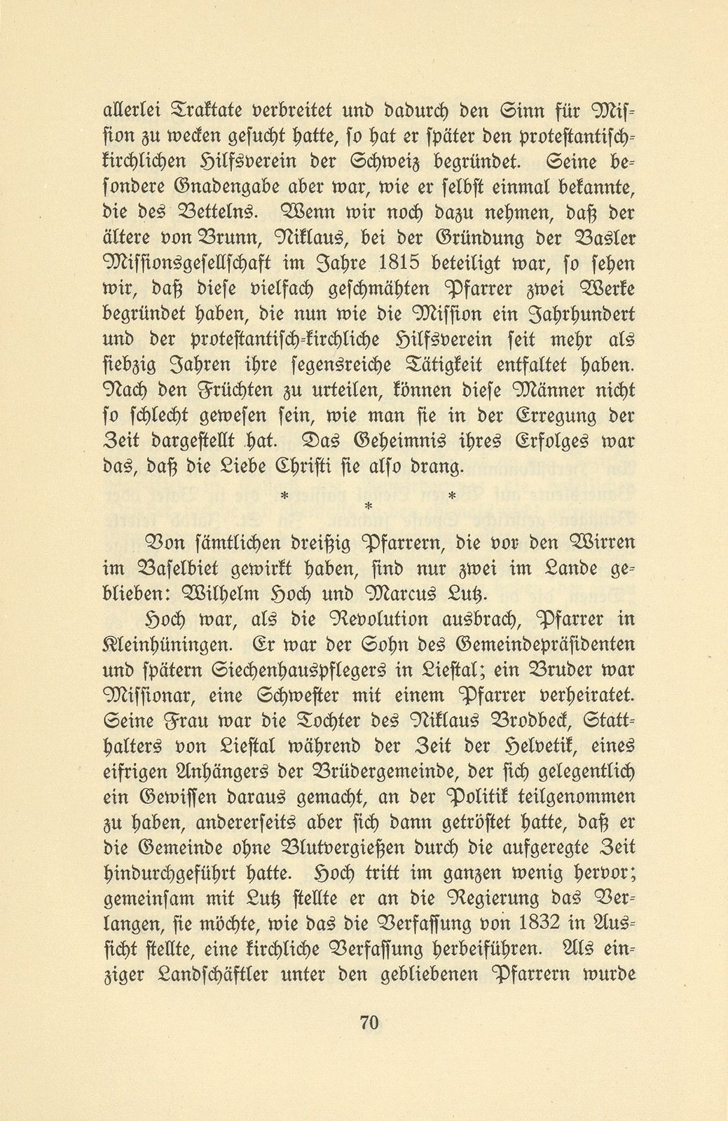 Die Pfarrer im Baselbiet in der Zeit der Trennung von Basel-Stadt – Seite 14