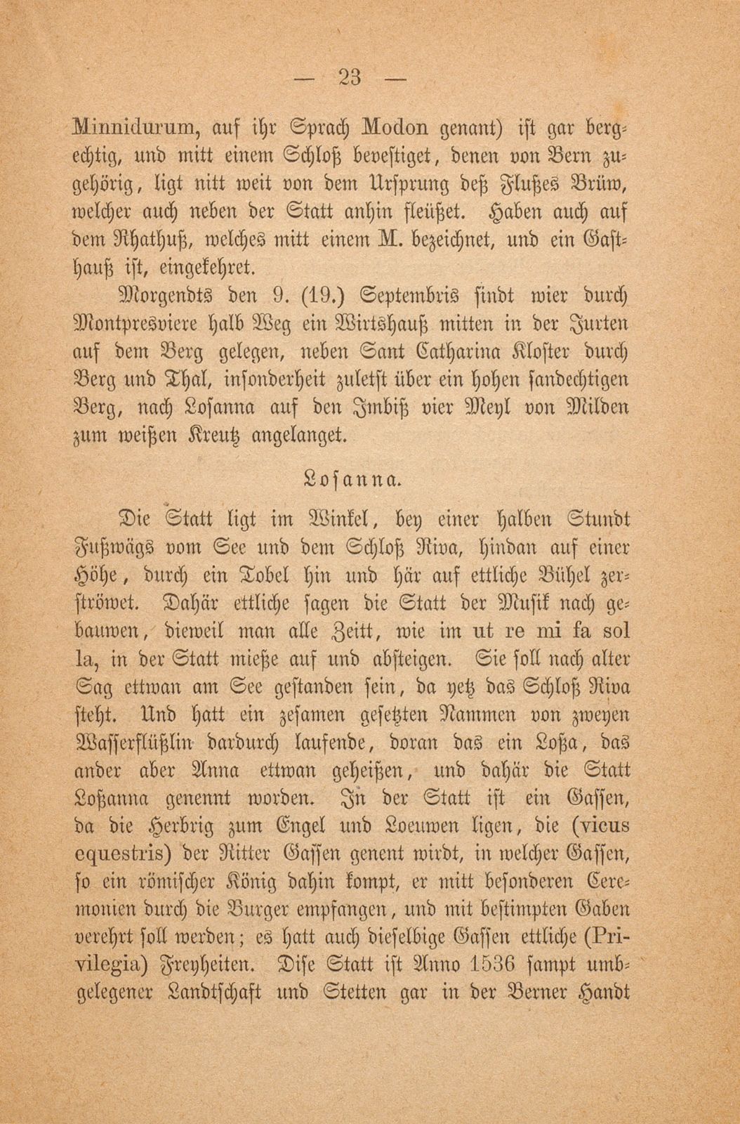 Beschreibung Thomä Platters Reyssen, die er von Basell auss in Franckreich gethan hatt anno 1595 – Seite 11