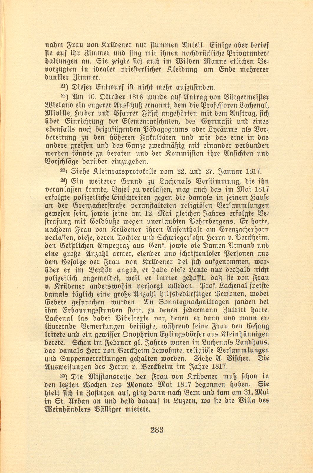 Kurze Notizen aus den Lebensumständen von Friedrich Lachenal – Seite 27