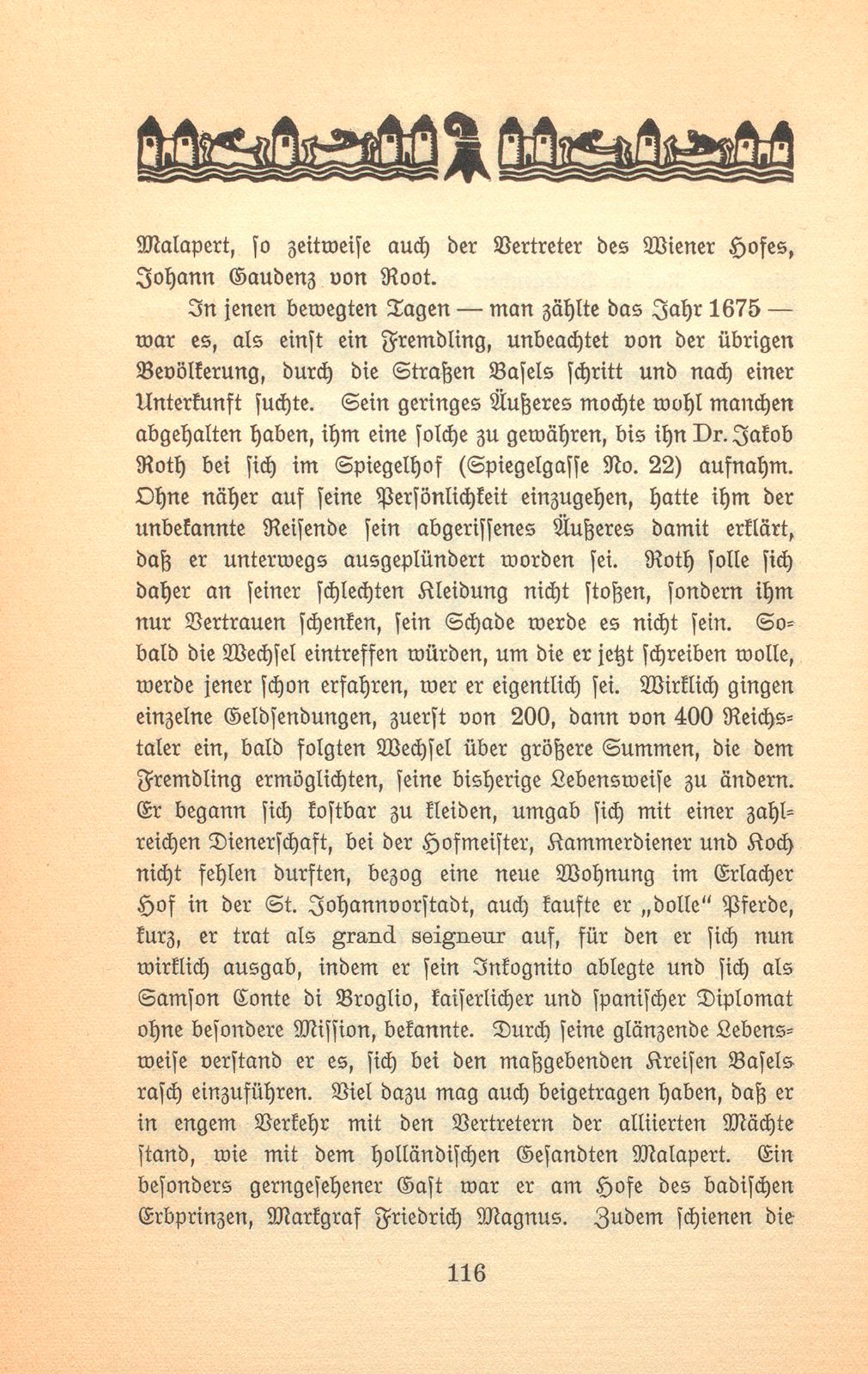 Der Aufenthalt des Conte di Broglio zu Basel – Seite 4