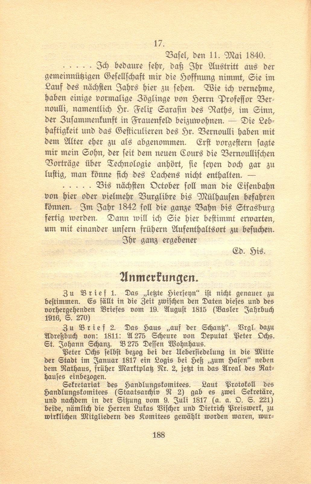 Aus den Briefen eines Baslers vor hundert Jahren [Eduard His-La Roche] – Seite 22