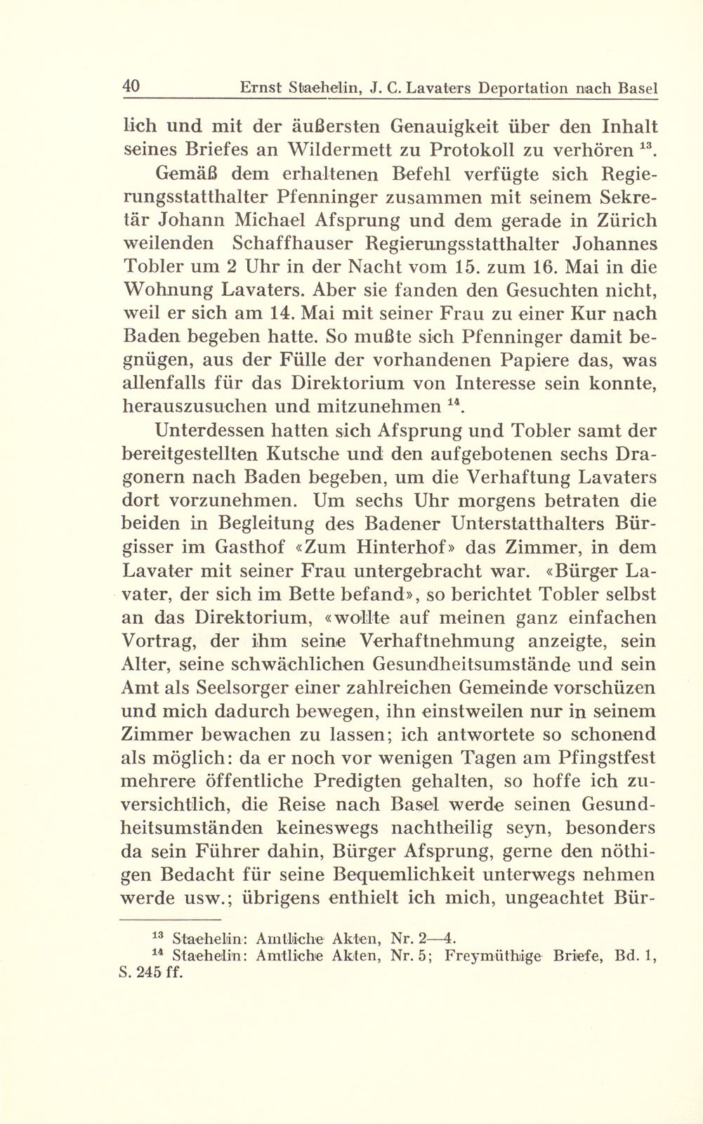 Johann Caspar Lavaters Deportation nach Basel im Jahre 1799 – Seite 10