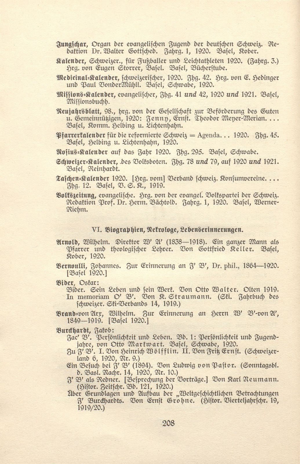 Basler Bibliographie 1920 – Seite 10