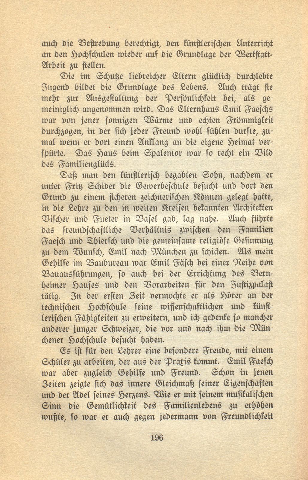 Emil Faesch, Architekt. Geb. 14. Juli 1865, gest. 23. Dezember 1915 – Seite 2