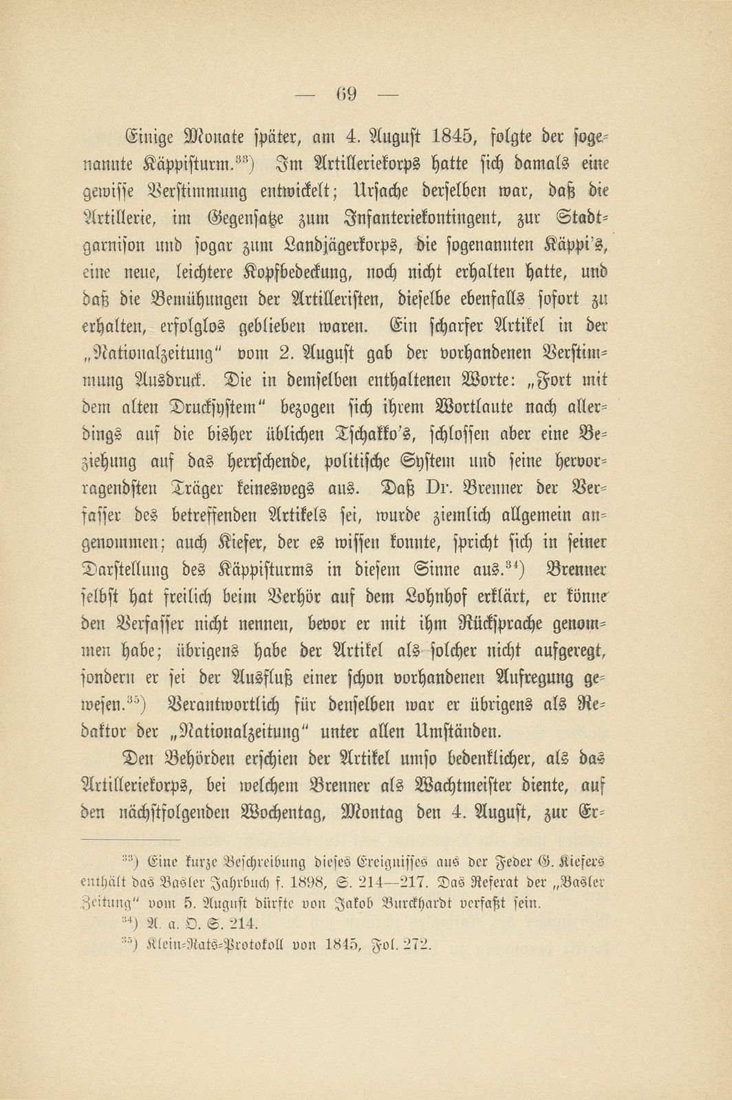 Basel zur Zeit der Freischarenzüge und des Sonderbunds – Seite 25