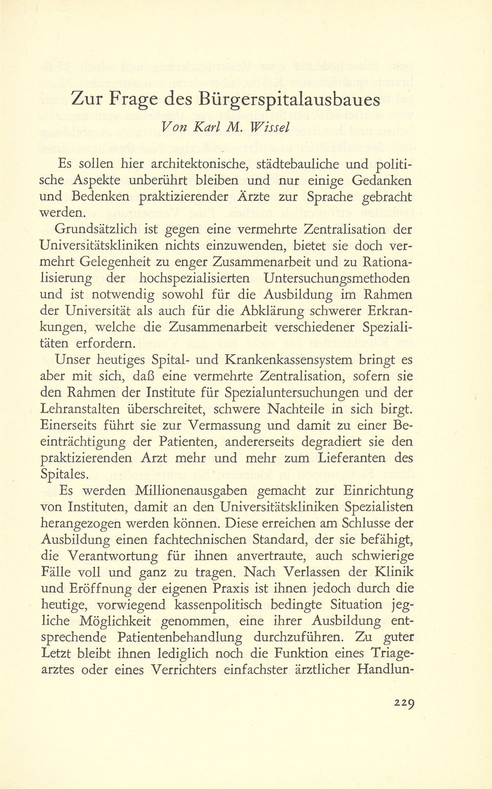 Zur Frage des Bürgerspitalneubaus – Seite 1