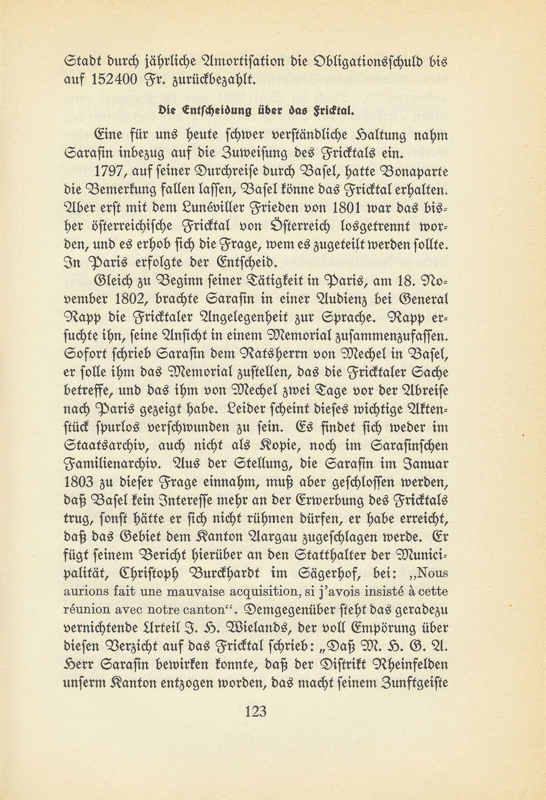 Hans Bernhard Sarasin als Gesandter Basels an der Konsulta in Paris – Seite 17