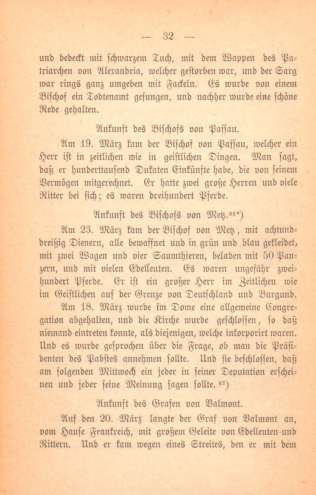 Andrea Gattaro von Padua, Tagebuch der Venetianischen Gesandten beim Concil zu Basel. (1433-1435.) – Seite 32