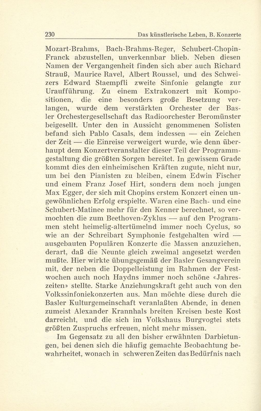 Das künstlerische Leben in Basel vom 1. Oktober 1942 bis 30. September 1943 – Seite 4