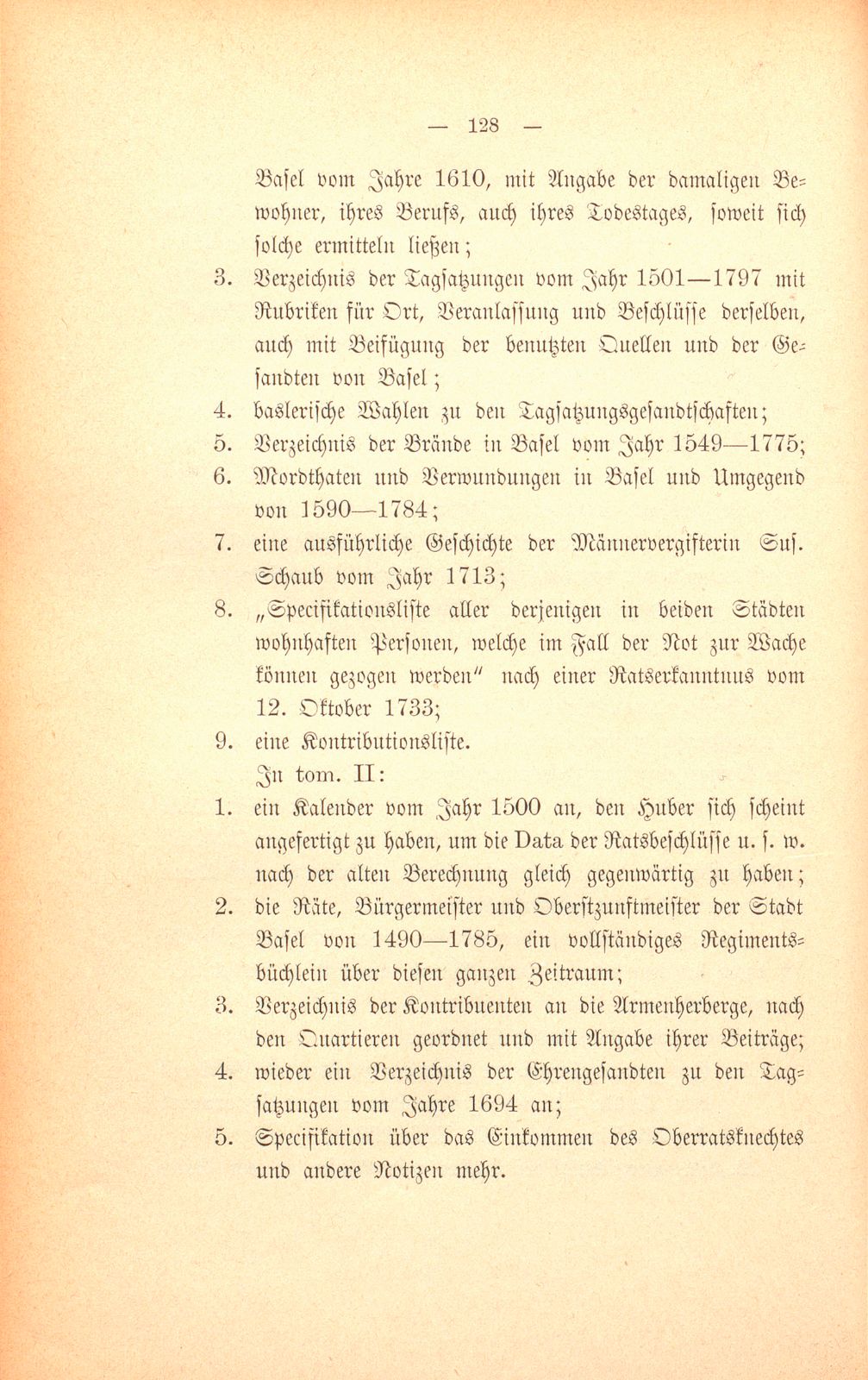 M. Johann Jakob Huber, weil. Pfarrer und Dekan in Sissach und seine Sammlungen zur Geschichte der Stadt und Landschaft Basel – Seite 54