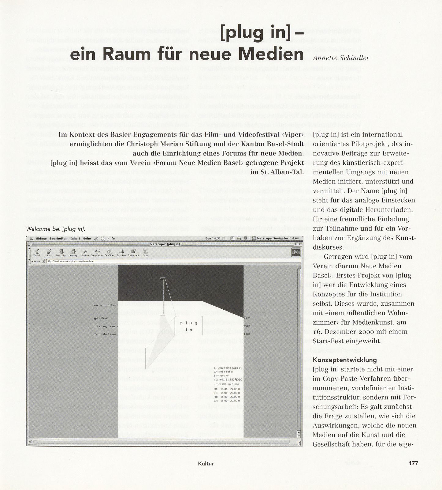 Neue kulturelle Institutionen – Seite 1