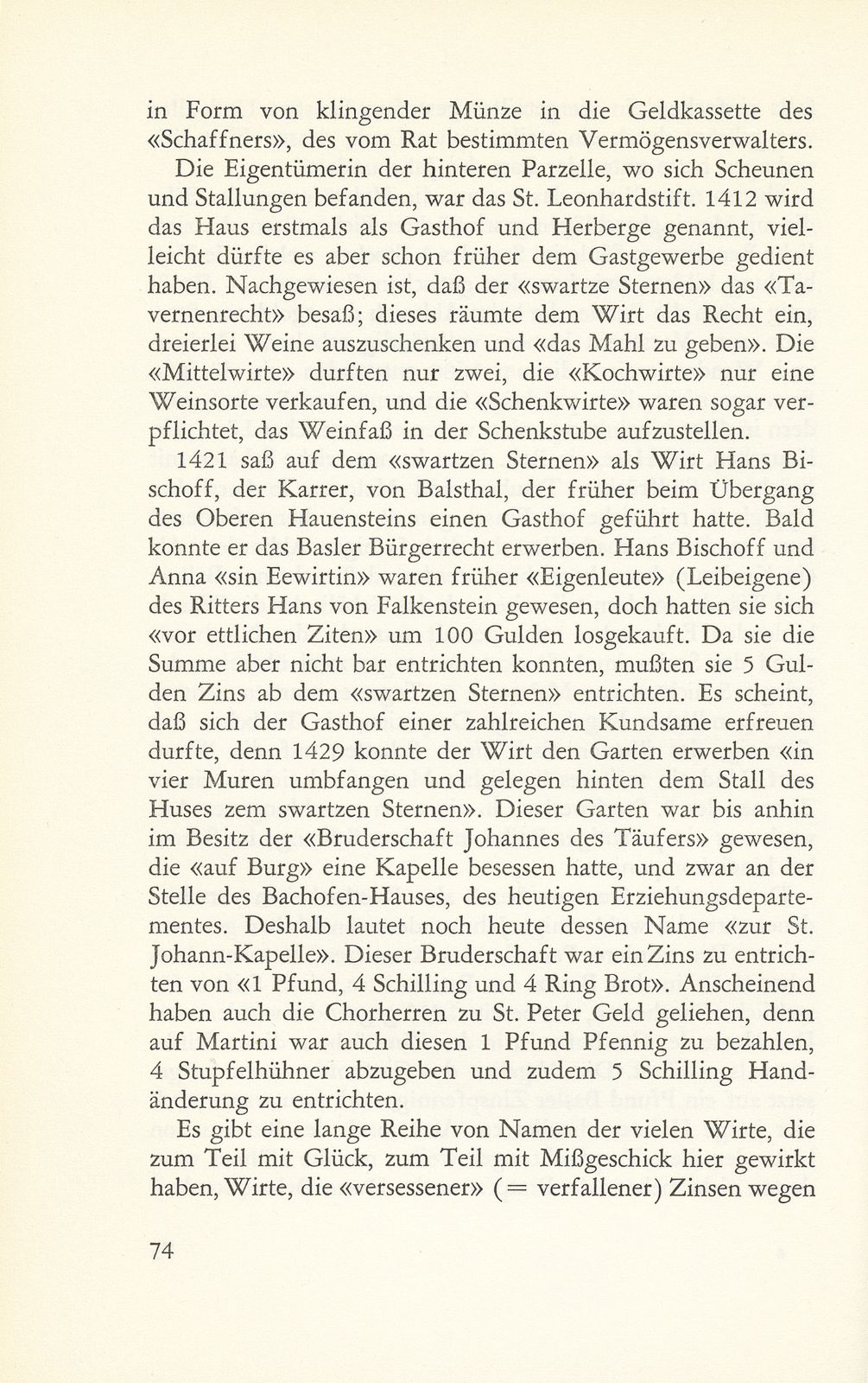 Die Aeschenvorstadt und der Gasthof zum ‹Goldenen Sternen› – Seite 9