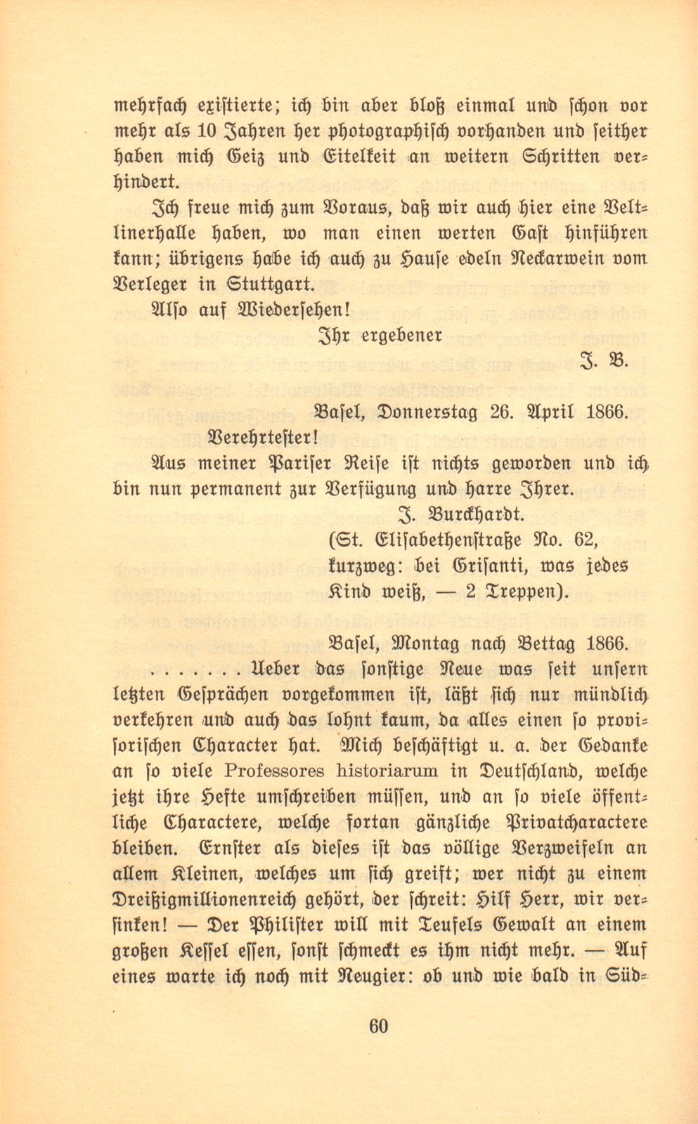 Briefe Jakob Burckhardts an Salomon Vögelin – Seite 18