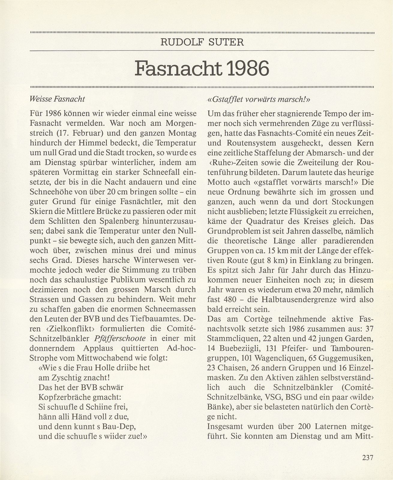 Fasnacht 1986 – Seite 1